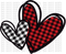 Plaid Valentine Hearts DTF or Sublimation Transfer