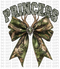 Princess Camo Bow DTF or Sublimation Transfer