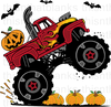 Pumpkin Smasher Truck Sublimation or DTF Transfer