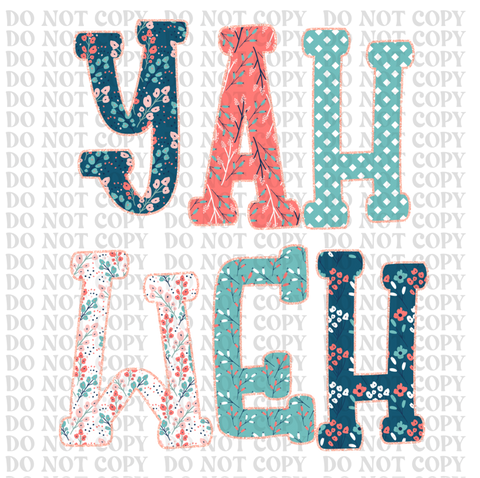 Paisley Yahweh DTF or Sublimation Transfer