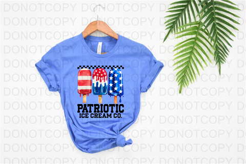 Patriotic Ice Cream DTF or Sublimation Transfer