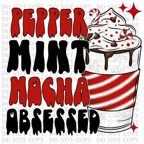 Peppermint Mocha DTF or Sublimation Transfer