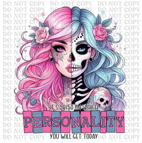 Split Personality DTF or Sublimation Transfer