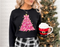 Pink Christmas Tree DTF or Sublimation Transfer