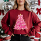Pink Christmas Tree DTF or Sublimation Transfer