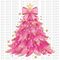 Pink Christmas Tree DTF or Sublimation Transfer