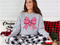 Pink Christmas Bow DTF or Sublimation Transfer