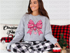 Pink Christmas Bow DTF or Sublimation Transfer