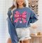 Pink Christmas Bow DTF or Sublimation Transfer