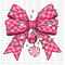 Pink Christmas Bow DTF or Sublimation Transfer