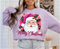 Pink Leopard Santa DTF or Sublimation Transfer