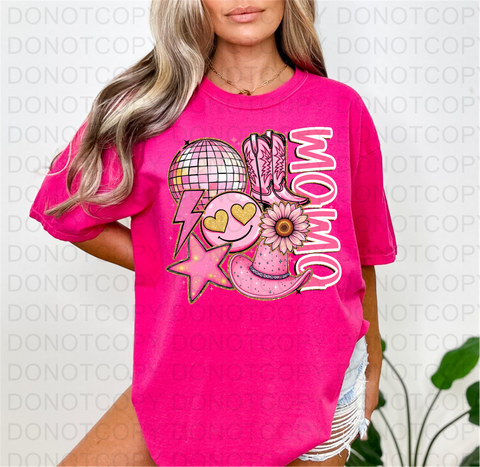 Pink Mama Collage DTF or Sublimation Transfer