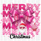 Pink Merry Christmas DTF or Sublimation Transfer