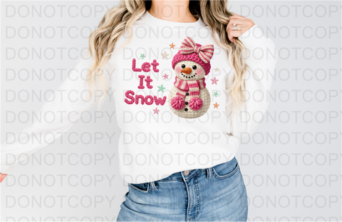 Let It Snowman DTF or Sublimation Transfer