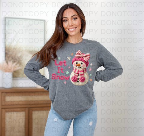 Let It Snowman DTF or Sublimation Transfer