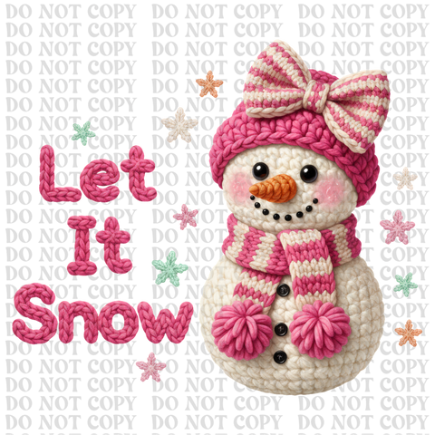 Let It Snowman DTF or Sublimation Transfer