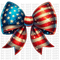 Patriotic Bow DTF or Sublimation Transfer