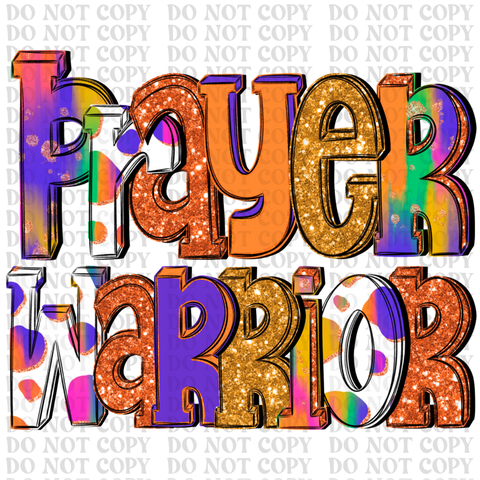 Praying Warrior DTF or Sublimation Transfer