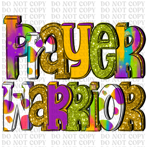 Praying Warrior DTF or Sublimation Transfer