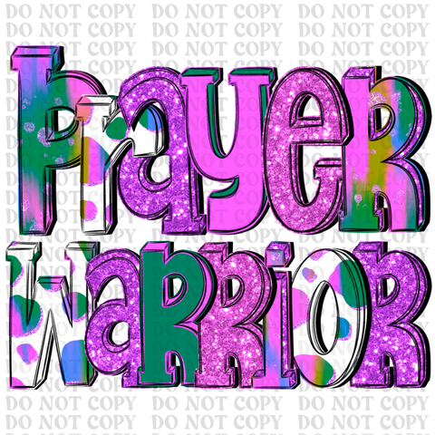 Praying Warrior DTF or Sublimation Transfer