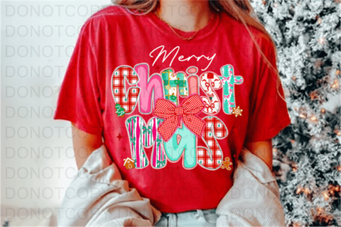 Preppy Lace Christmas DTF or Sublimation Transfer