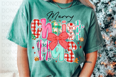 Preppy Lace Christmas DTF or Sublimation Transfer