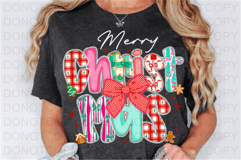 Preppy Lace Christmas DTF or Sublimation Transfer