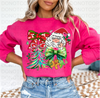 Preppy Santa Doodle DTF or Sublimation Transfer