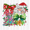 Preppy Santa Doodle DTF or Sublimation Transfer