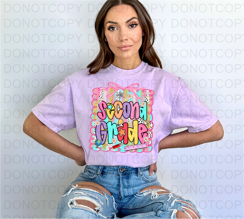Preppy School Grades Bundle DTF or Sublimation Transfer