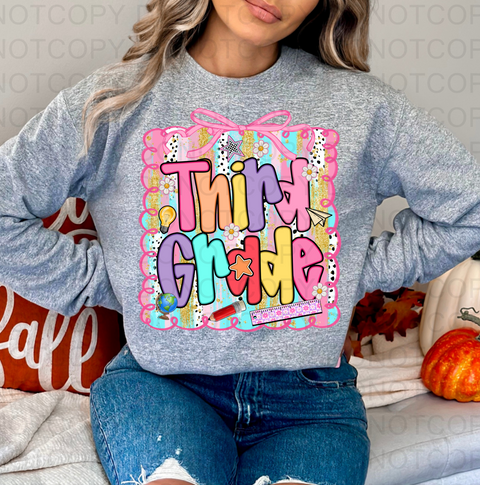 Preppy School Grades Bundle DTF or Sublimation Transfer