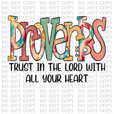Proverbs 356 DTF or Sublimation Transfer