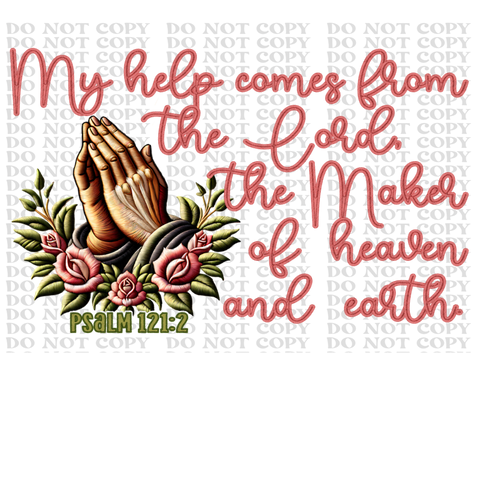 Psalms 121 DTF or Sublimation Transfer