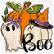 Pumpkin Ghost Boo DTF or Sublimation Transfer