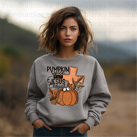 Pumpkin Spice and Jesus DTF or Sublimation Transfer