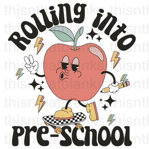 Rolling Into Pre-School Sublimation Or DTF Transfer