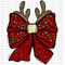 Christmas Reindeer Bow DTF or Sublimation Transfer