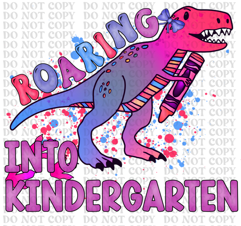Roaring Back To School DTF or Sublimation Transfer