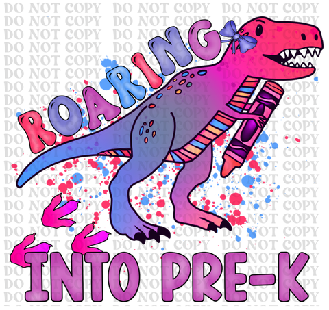 Roaring Back To School DTF or Sublimation Transfer