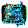 School Again Stitch Sublimation Or DTF Transfer