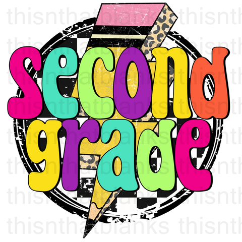 Second Grade Sublimation Or DTF Transfer