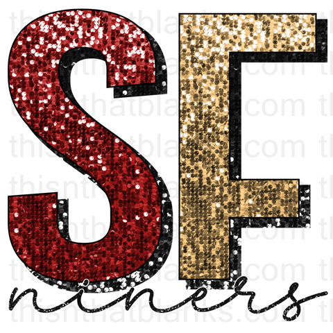 SF Niners Sequin Sublimation or DTF Transfer