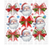 Santa Clause Bow Set DTF or Sublimation Transfer