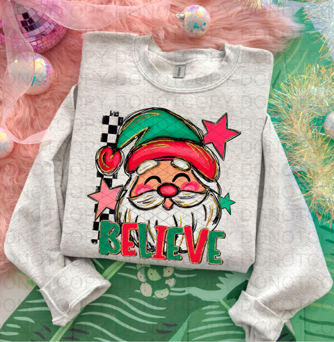 Santa Believe DTF or Sublimation Transfer