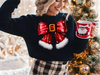 Santa Bow DTF or Sublimation Transfer