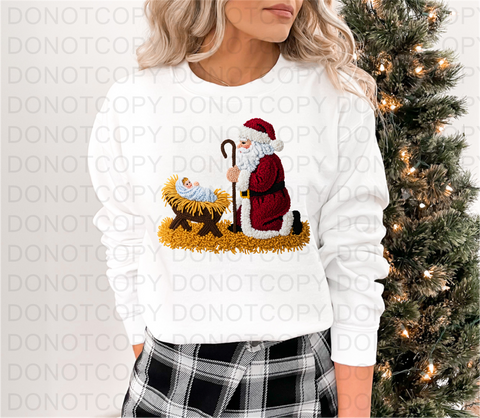 Santa Manger DTF or Sublimation Transfer