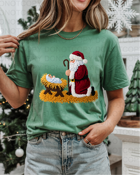 Santa Manger DTF or Sublimation Transfer