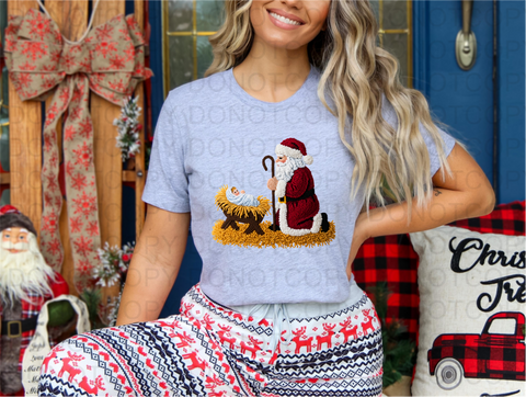 Santa Manger DTF or Sublimation Transfer