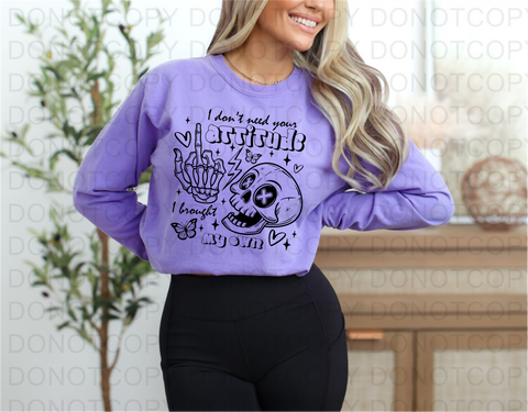 Sarcastic Skeleton DTF or Sublimation Transfer