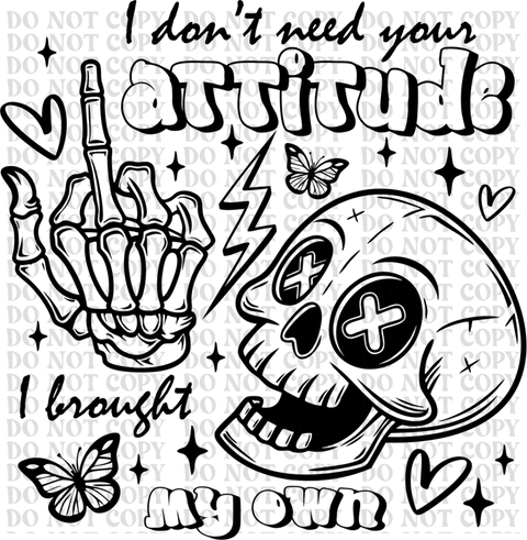 Sarcastic Skeleton DTF or Sublimation Transfer